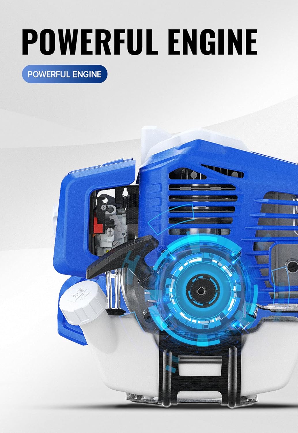 WILD BADGER POWER 52cc Weed Wacker Gas Powered, 3 in 1 String Trimmer/Edger 18’’ with 10’’ Brush Cutter,Rubber Handle & Shoulder Strap Included