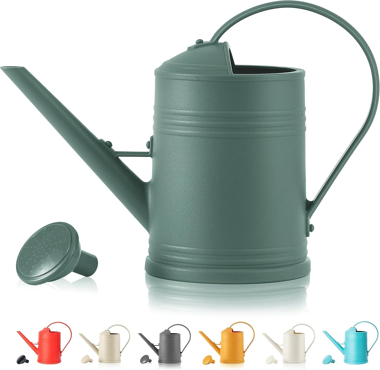 Plastic Indoor Watering Can with Sprinkler Head - 68 oz, 1/2 Gallon