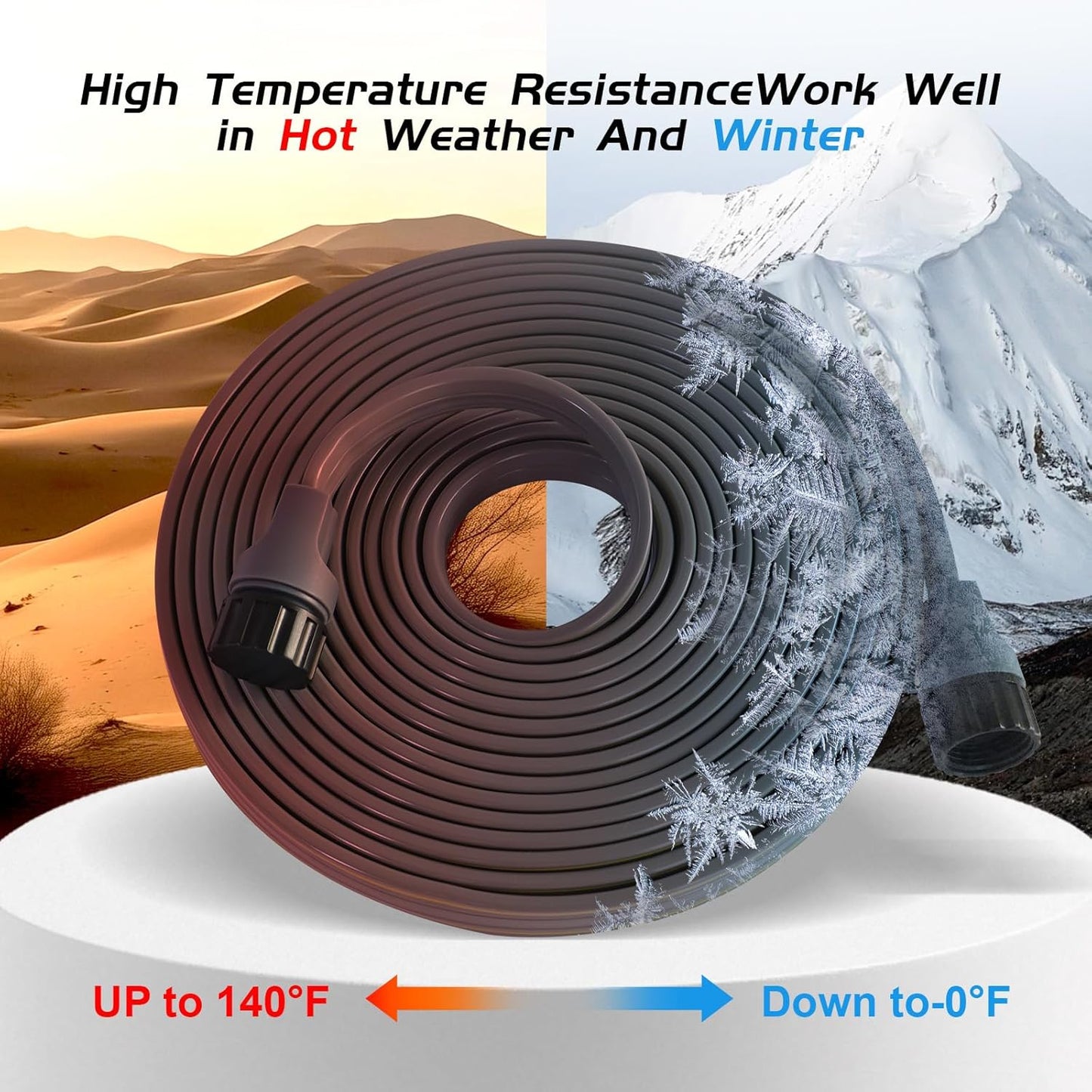 Hopegiver Sprinkler Soaker Hose 10ft 4-Pack Yard Sprinkler Hose for Lawn Water Saving with Stakes, Drip Irrigation Hoses Garden Watering System(Grey,10ft 4-Pack)