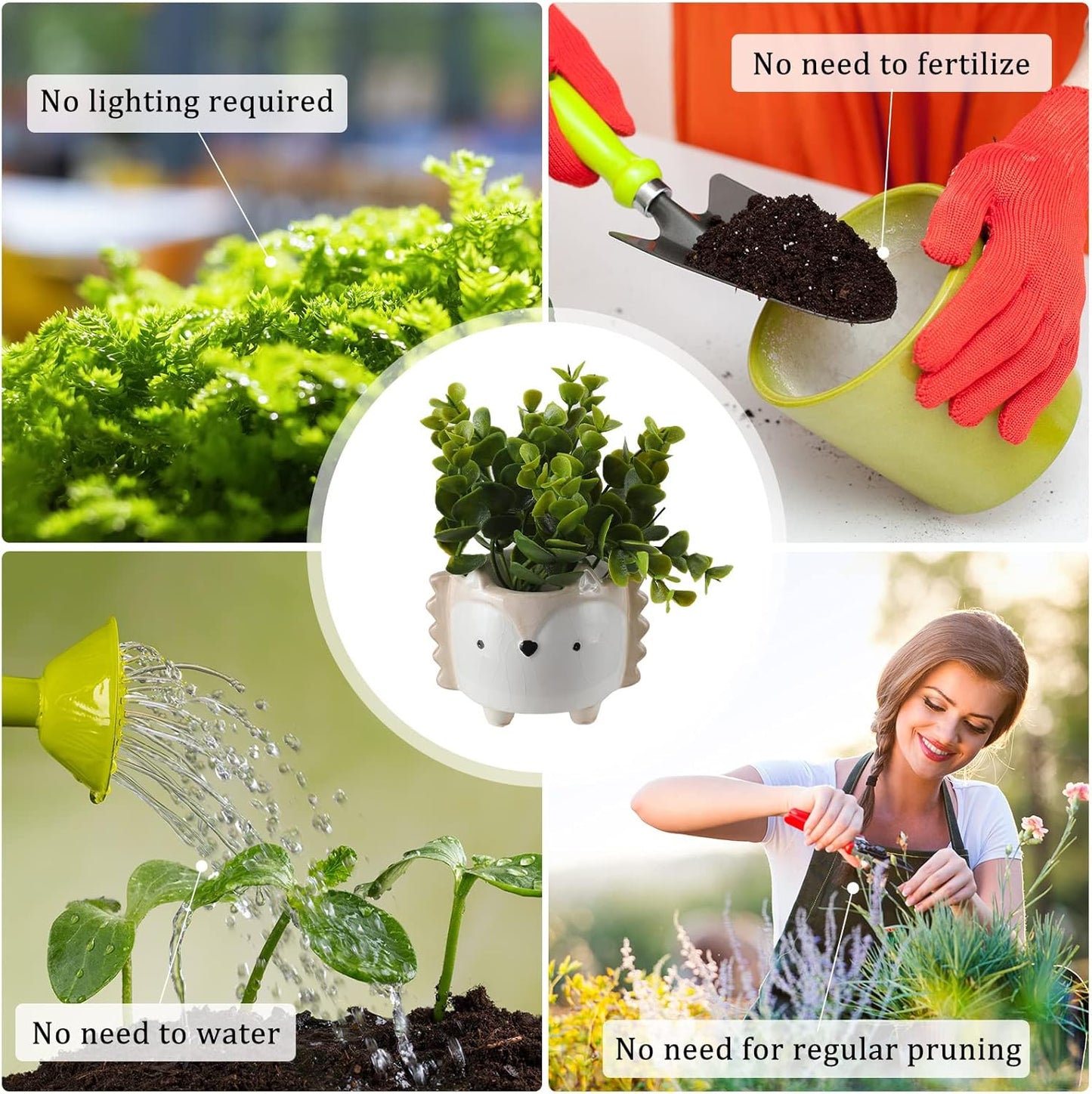 Therwen 32 Pcs Summer Artificial Succulents Plants Fake Realistic Faux Succulents Fake Plant Artificial Plant Home Decor for Outdoor Indoor Garden Office Summer Decorations