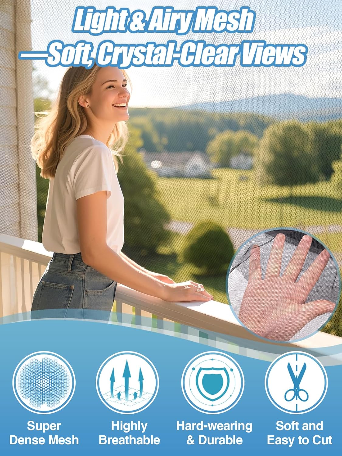 ANPHSIN 2 Pcs Garden Net Barrier - 10 x 13 ft for Each Bird Garden Screen Mesh Netting, Heavy Duty Garden Mesh for Terraces Balconies Patios Protecting Your Skin Plants Vetegables DIY (Black)