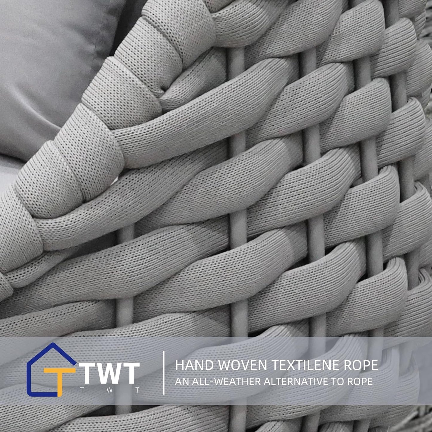 Aluminum Outdoor Patio Furniture Set with Coffee Table, 6 Piece Patio Conversation Sets with Washable Cushions Covers, Patio Sectional Furniture Set for Porch, Balcony, Deck, Yard, Light Grey