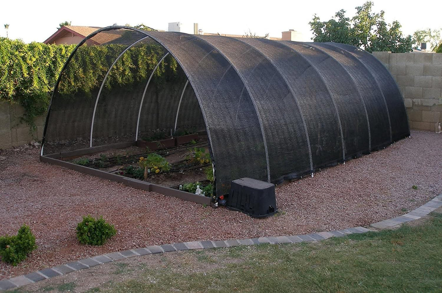 Agfabric 30% Shade Cloth Sunblock Shade Cloth Cover with Clips for Plants, 10’ X 30’, Black