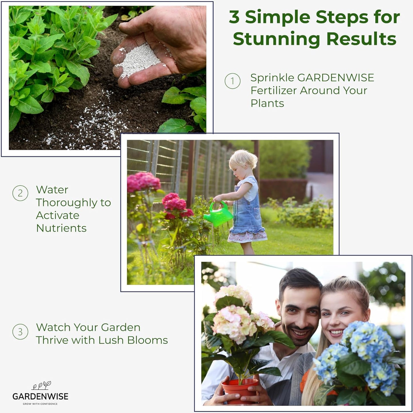 Slow Release Hydrangea Fertilizer with Iron & Sulfur – Indoor & Outdoor Soil Acidifier for Miracle Growth (1/2 qt)