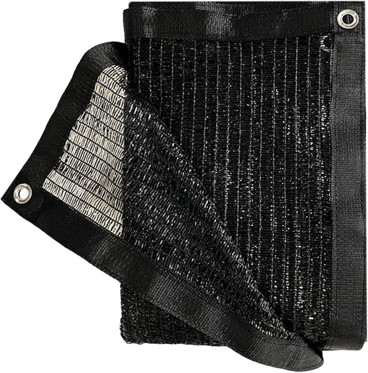 Garden expert 50% Black Shade Cloth 8x12FT Taped Edge with Grommets Sun Net Mesh for Garden Patio Backyard UV-Resistant