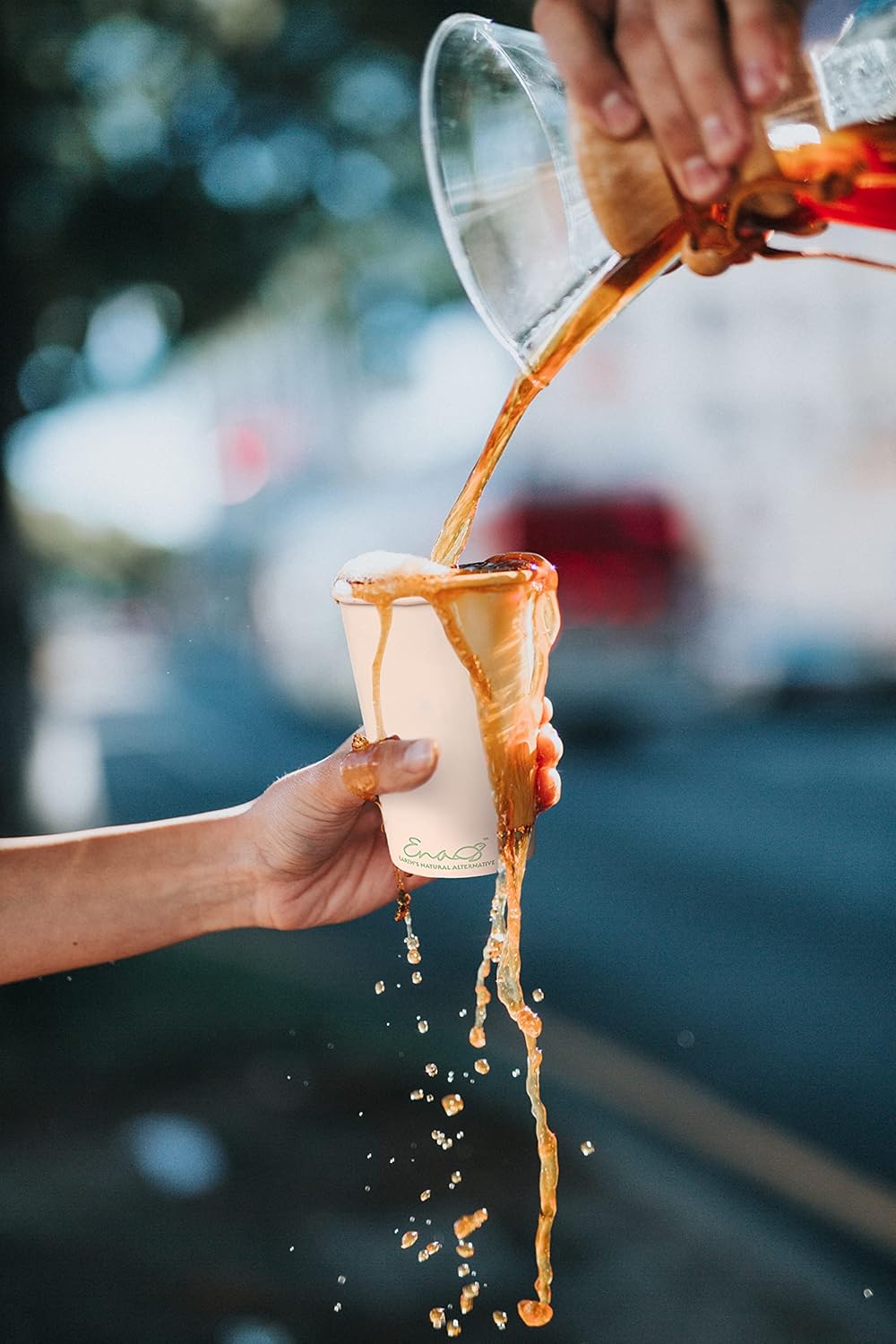 100% Compostable Disposable Coffee Cups [12oz 320 Pack] Paper Cups Made from Bamboo, Eco-Friendly, Biodegradable Premium Party Cups, Natural Unbleached by Earth's Natural Alternative