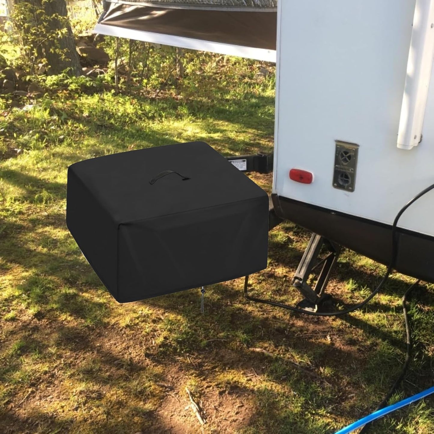 Gas Grills Cover for Flame King - YSNHT500 RV Or Trailer Mounted BBQ, Portable Motorhome Gas Grill Covers, Waterproof Outdoor Natural Gas Grills Cover-15 D x 20" W x 7.5" H