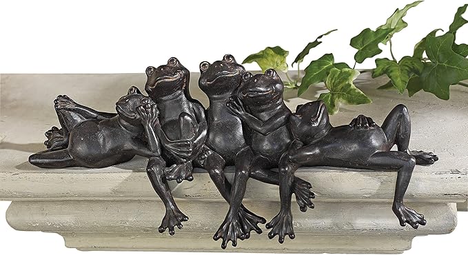 Lazy Daze Knot of Frogs Sill Sitters