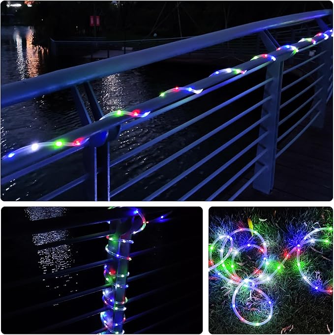 LED Rope Lights for outside 150Ft LED Rope Lights Outdoor Waterproof, 643 LEDs 110V 8 Modes Remote Led Color Christmas Rope Lights Indoor Outdoor Party Holiday Garden Decoration (Multicolor)