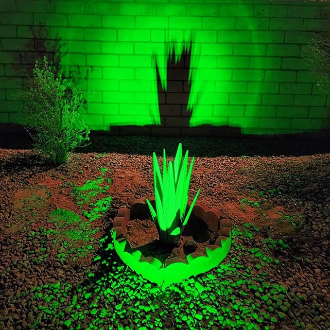 T-SUNUS Green Solar Spot Lights Outdoor Waterproof IP65, Landscape Spotlights 2 Modes Dusk to Dawn for Accent Uplighting Christmas Halloween St. Patrick's Day Tree Yard Statue Graveyard Driveway Flag