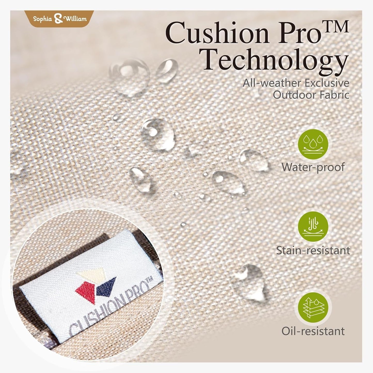 Sophia & William Patio Furniture Set, 5 Piece Half Moon Outdoor Wicker Sectional Sofa Set, Rattan Conversation Set for Backyard, Deck, Pool(Beige)