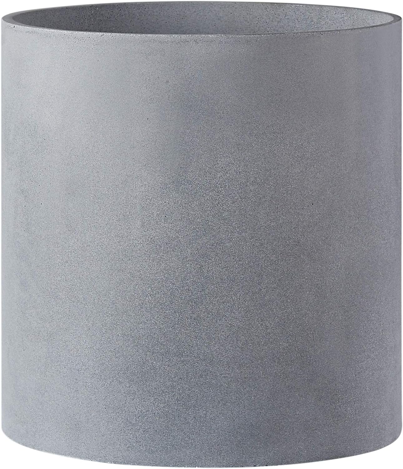 FaithLand Plant Pot 10 inch - Perfectly Fits Mid-Century Modern Plant Stand - Drainage Plug and Drainage Mesh Screen - Gray Planter Pot