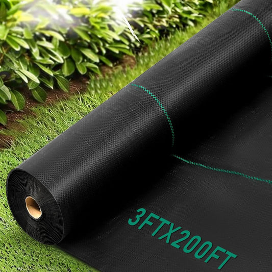 KAKO Weed Barrier Fabric 3Ft x 200Ft, Garden Weed Barrier Fabric, Weed Barrier Landscape Fabric, Garden Fabric Weed Barrier Weed Cloth for Garden Fabric, Landscaping Fabric, Driveway Fabric