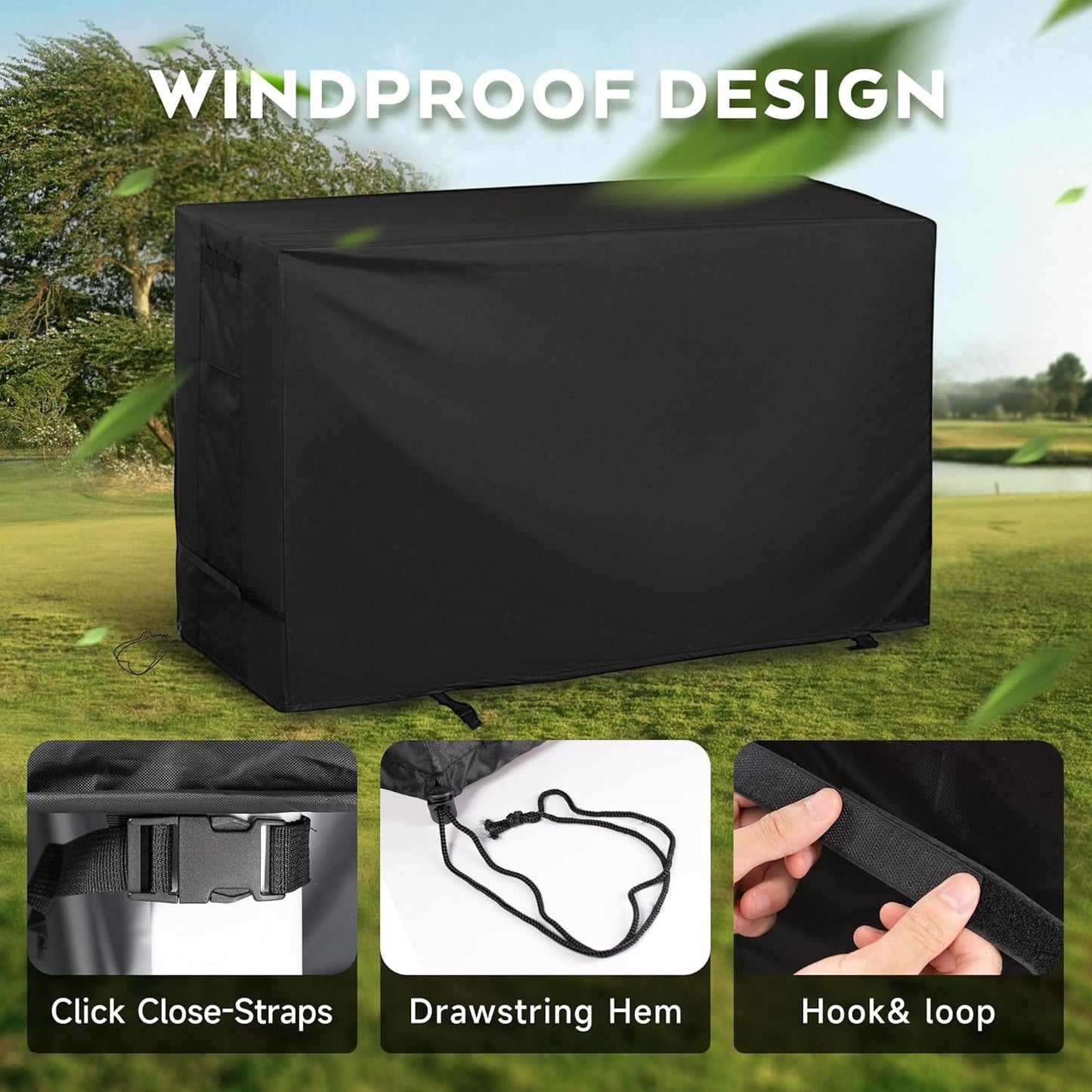 Outdoor Console Table Cover for Best Choice Products 48in 2-Shelf Table, Patio Table Cover for Outdoor Shelf/Sideboard Table/TV Table