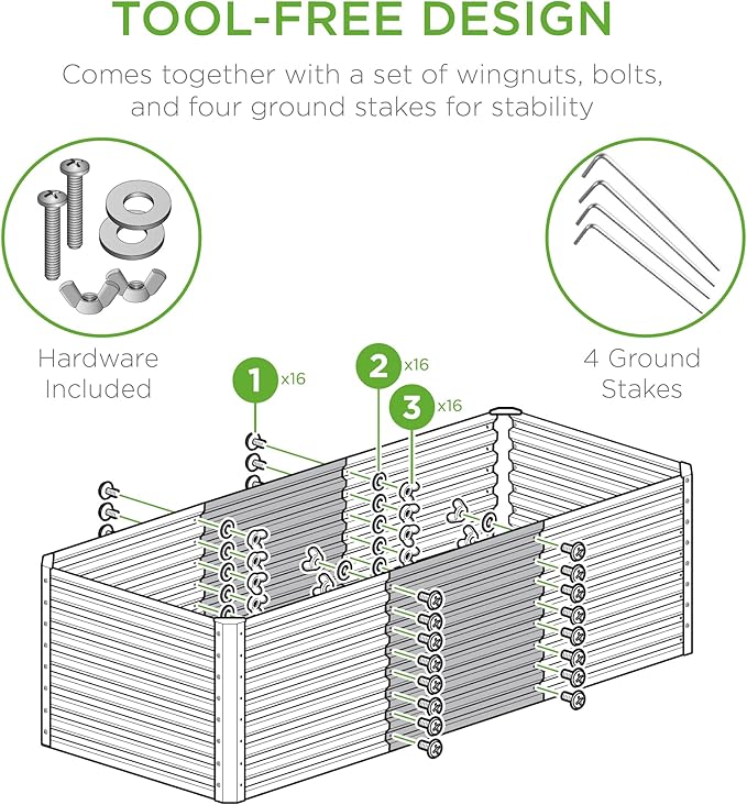 Best Choice Products 4x2x2ft Outdoor Metal Raised Garden Bed, Deep Root Planter Box for Vegetables, Flowers, Herbs, and Succulents w/ 119 Gallon Capacity - Taupe