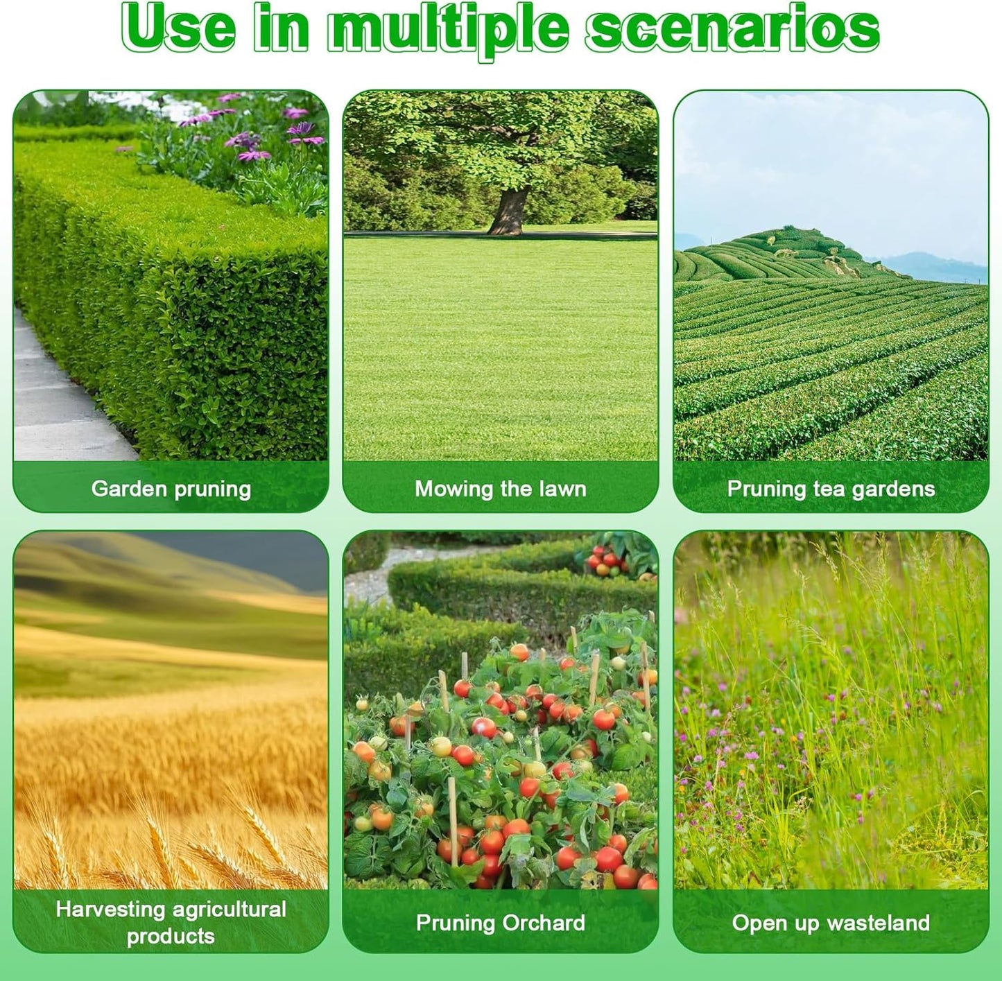 8-in-1 Gas Weed Wacker, 52cc 2-Cycle Gas Weed Eater,Latest Weed Eater，Edger Pole Saw Chainsaw Pruner Brush Cutter for Yard & Garden，9500RPM & 40T Blade，Easy Use