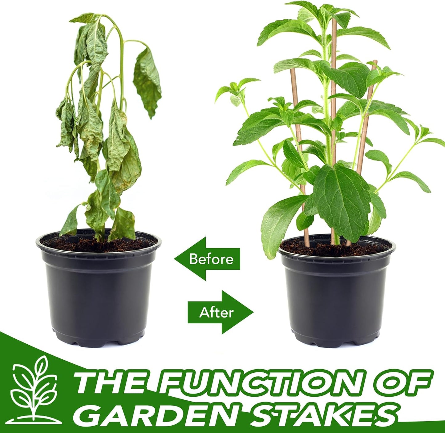 200 Pcs 18 inches Bamboo Stakes, Natural Bamboo Sticks Plant Support Stake for Indoor and Outdoor Climbing Plants