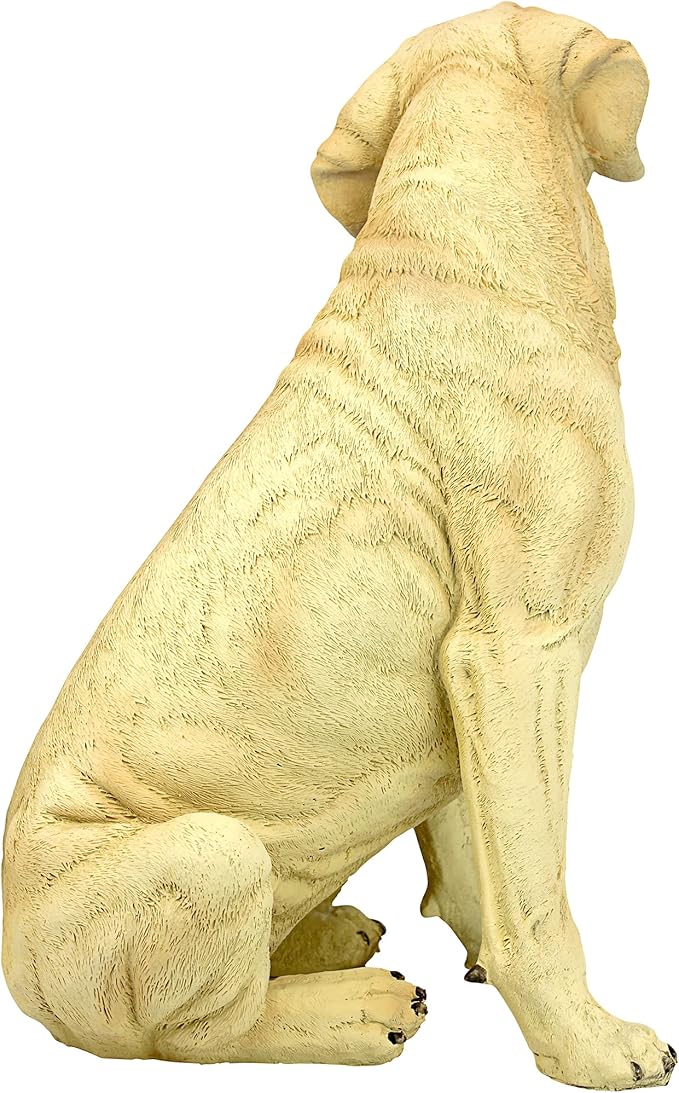 Design Toscano Golden Labrador Retriever Dog Garden Statue, 15 Inch, Full Color