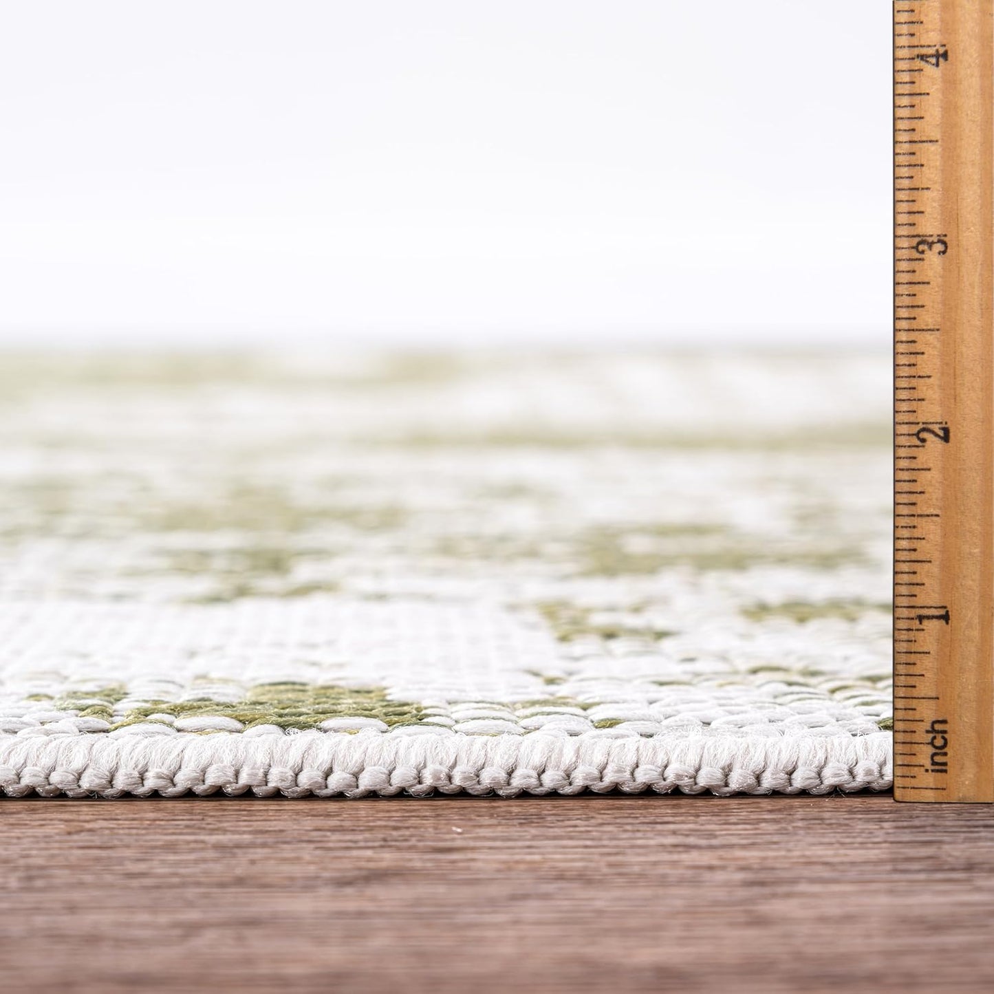 Keen Home Design Terrace Outdoor Round Rug - 5ft Round Washable Indoor/Outdoor Rug for Patio, Kitchen, Balcony, Beach, Garden, Deck and Porch, Size: 5'3" Round