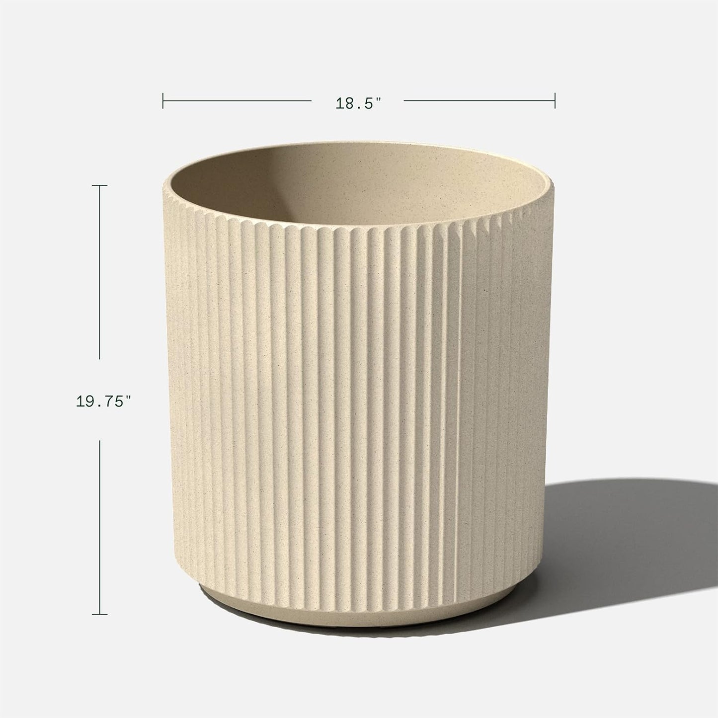 Veradek Demi Planter for Indoor/Outdoor Use | Made from Plastic & Concrete w/Drainage Holes | Modern Décor for Trees, Tall Plants, Flowers