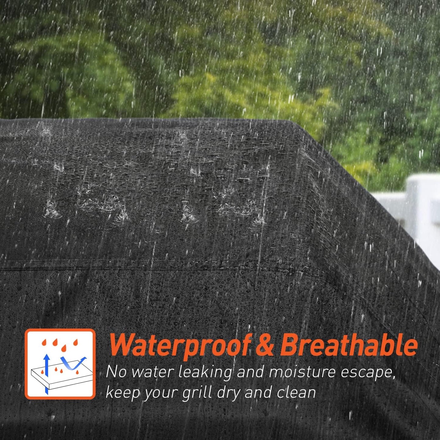 65 Inch Grill Cover Waterproof and Fade Resistant Barbecue Gas Grill Covers for Outside, All Weather Protection Compatible with Weber Char Broil Nexgrill and More Grills