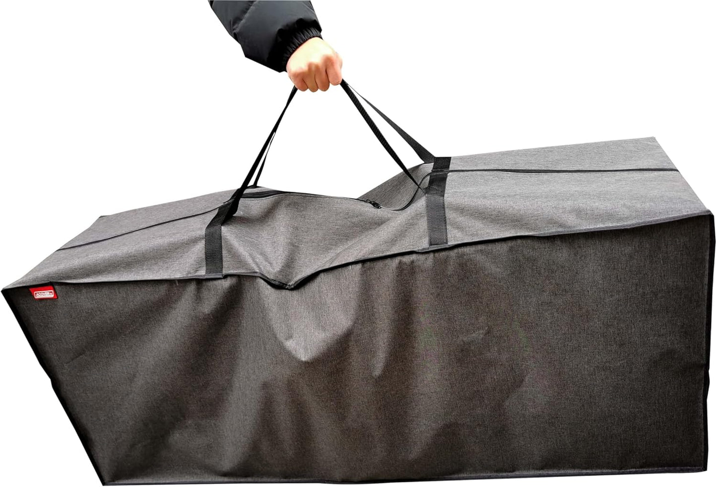 Outdoor Rectangular Cushion storage Bag, Protective Zippered Storage Bags with Handles, 50''L x 13''W x 20''H Dark Grey