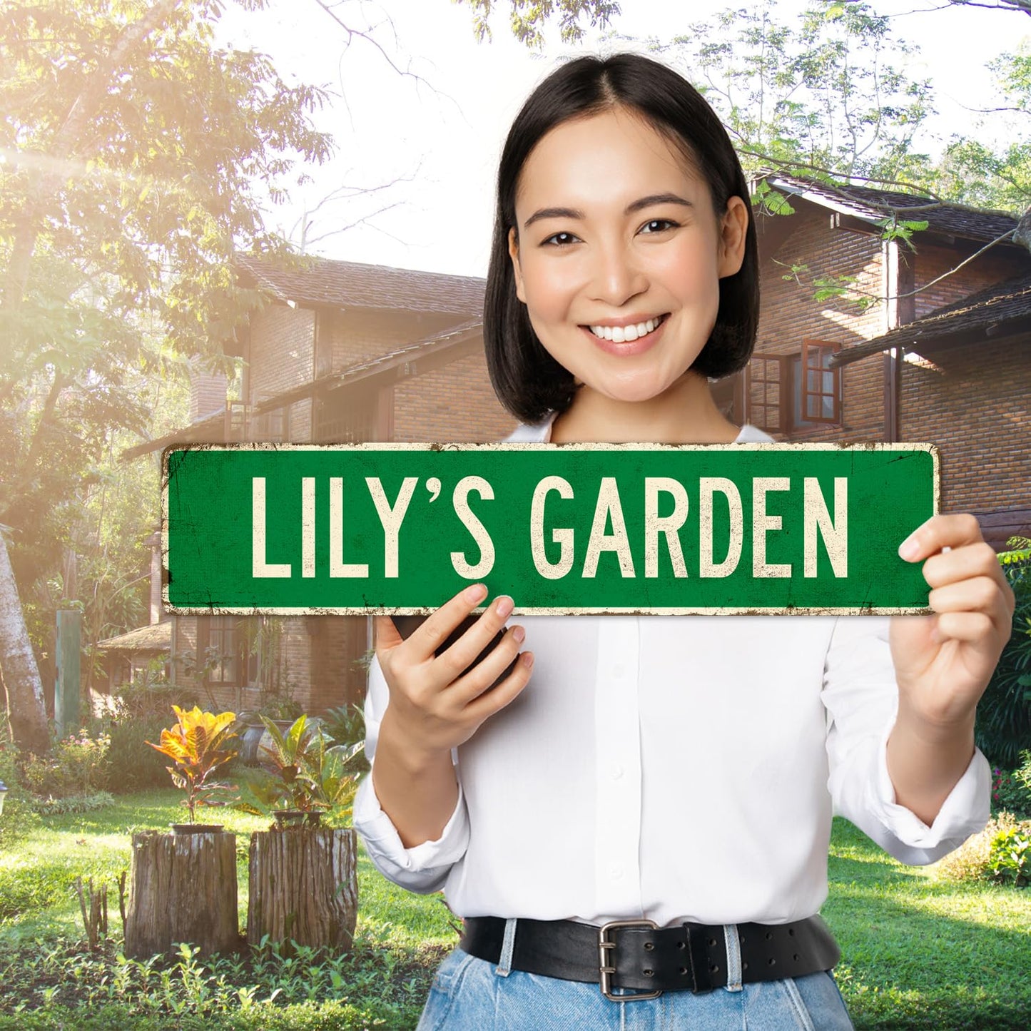 Custom Rustic Sign, Personalized Decor Street and Gift, 4x18 Inches, ACM, Fade Resistant, Made in USA