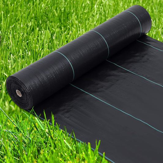 Broadfashion 4ft x 250ft Premium Weed Barrier Landscape Fabric, 5oz Heavy Duty, Weed Control Fabric, High Permeability Good for Flower Bed, Driveway Fabric Ground Cover