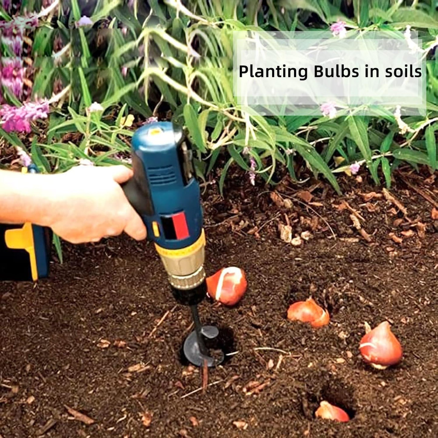 Garden Auger Drill Bit for Planting Set-1.6x16‘’ & 3.54x15.7'',Ground Earth Spiral Drill Bit for 3/8" Hex Drive Drill, Yard Auger Drill for Bulbs Planting, Hole Digger Flowers,Umbrella Holes