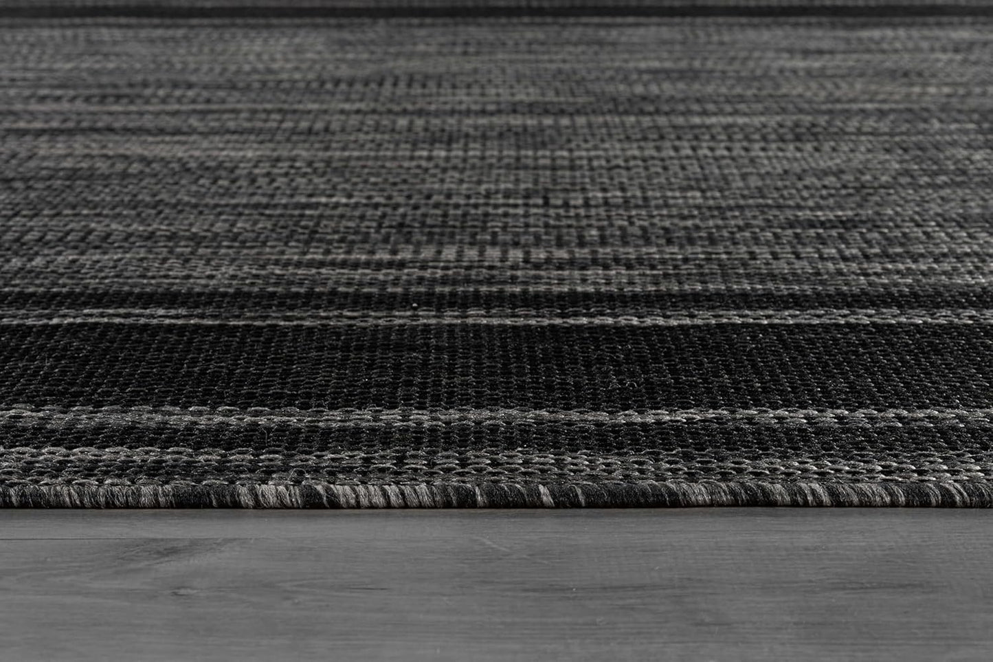 Beverly Rug Large Outdoor Rug 10x14 Modern Bordered Area Rugs for Indoor and Outdoor Patio Deck Porch Garden Waterproof Weather Sun Resistant Washable Outside Carpet (10 x 14 Black)