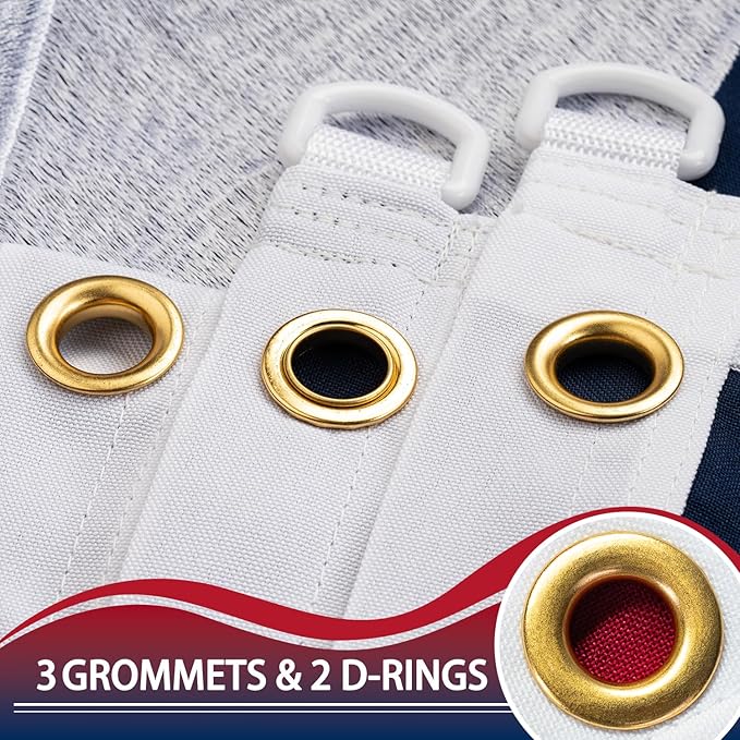 Texas Flag 6x10 ft Deluxe Super Tough Series, Heavy Duty Spun Polyester, All Weather TX Flag High Wind with Embroidered Stars, 3 Brass Grommets, Sewn Stripes, Durable Texas Flags Outdoor Outside