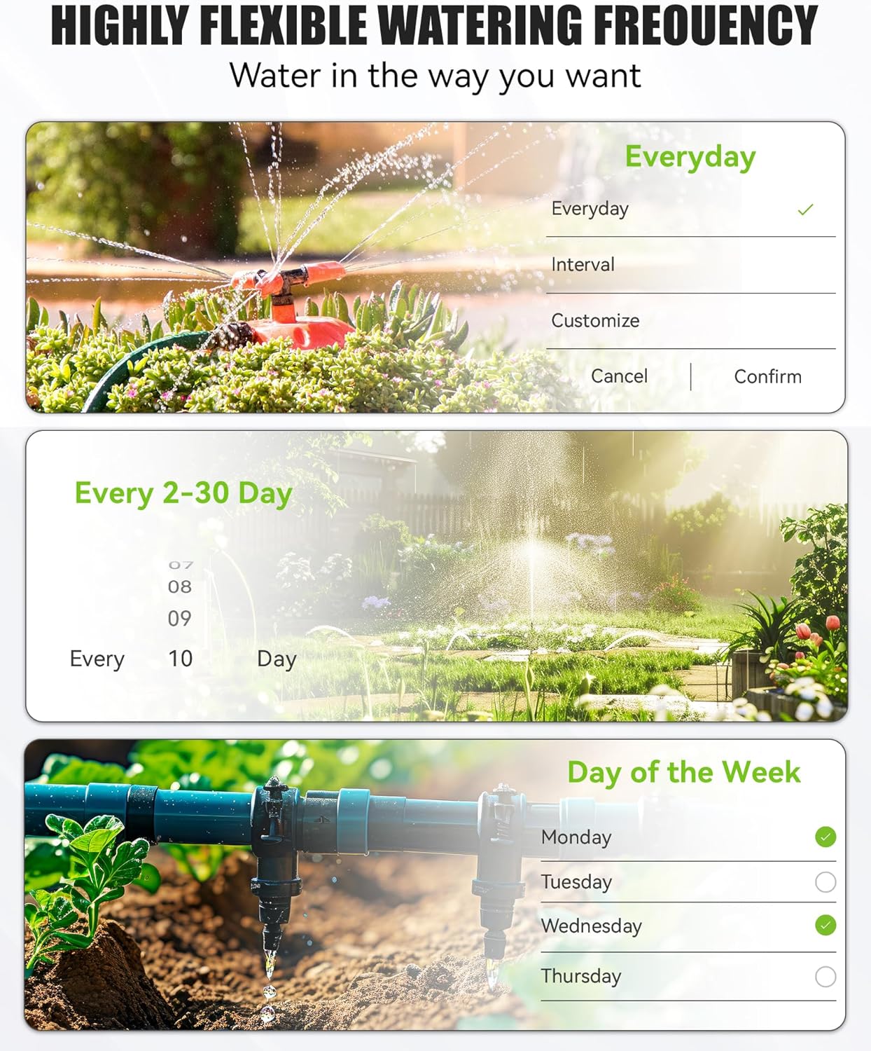 RAINPOINT Bluetooth Water Timer for Garden Hose, Smart Hose Timer 2 Outlet(Not Hub), Wireless Sprinkler Watering Timer with Rain Delay, Automatic Irrigation System for Lawns and Yard