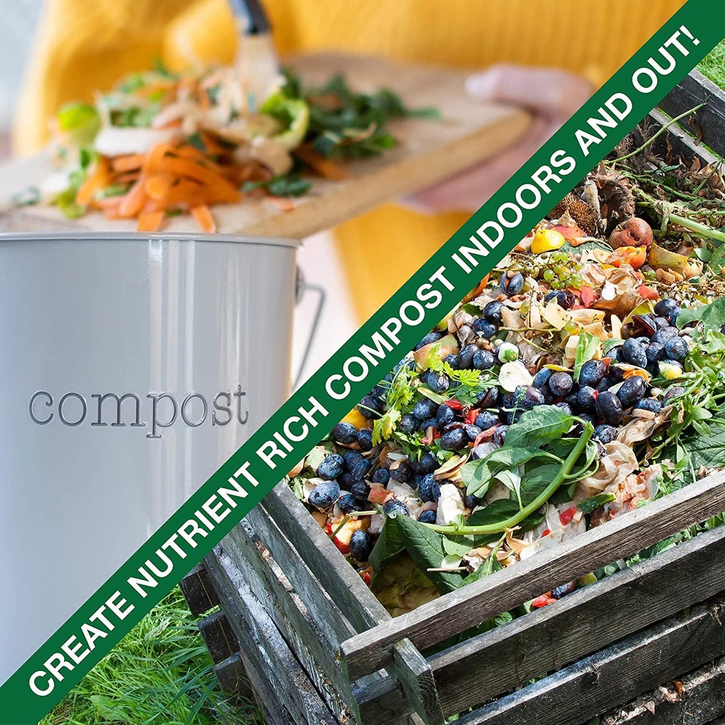 TeraGanix EM Premium Bokashi Bran Bulk, Compost Accelerator, Rice Bran Mix, Odor Eliminator, Formulated by Dr. Higa (Bokashi Inventor), Bokashi Compost Starter for Kitchen Compost Bin & Soil (22 Lb)