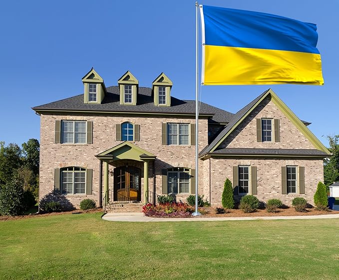 Ukraine Extra Large Flag 8x12FT Giant Ukrainian National Polyester Flag With 3 Grommets For Patriotic Ukrainian Themed Festival Events Party Decoration (Ukraine, 8x12FT)