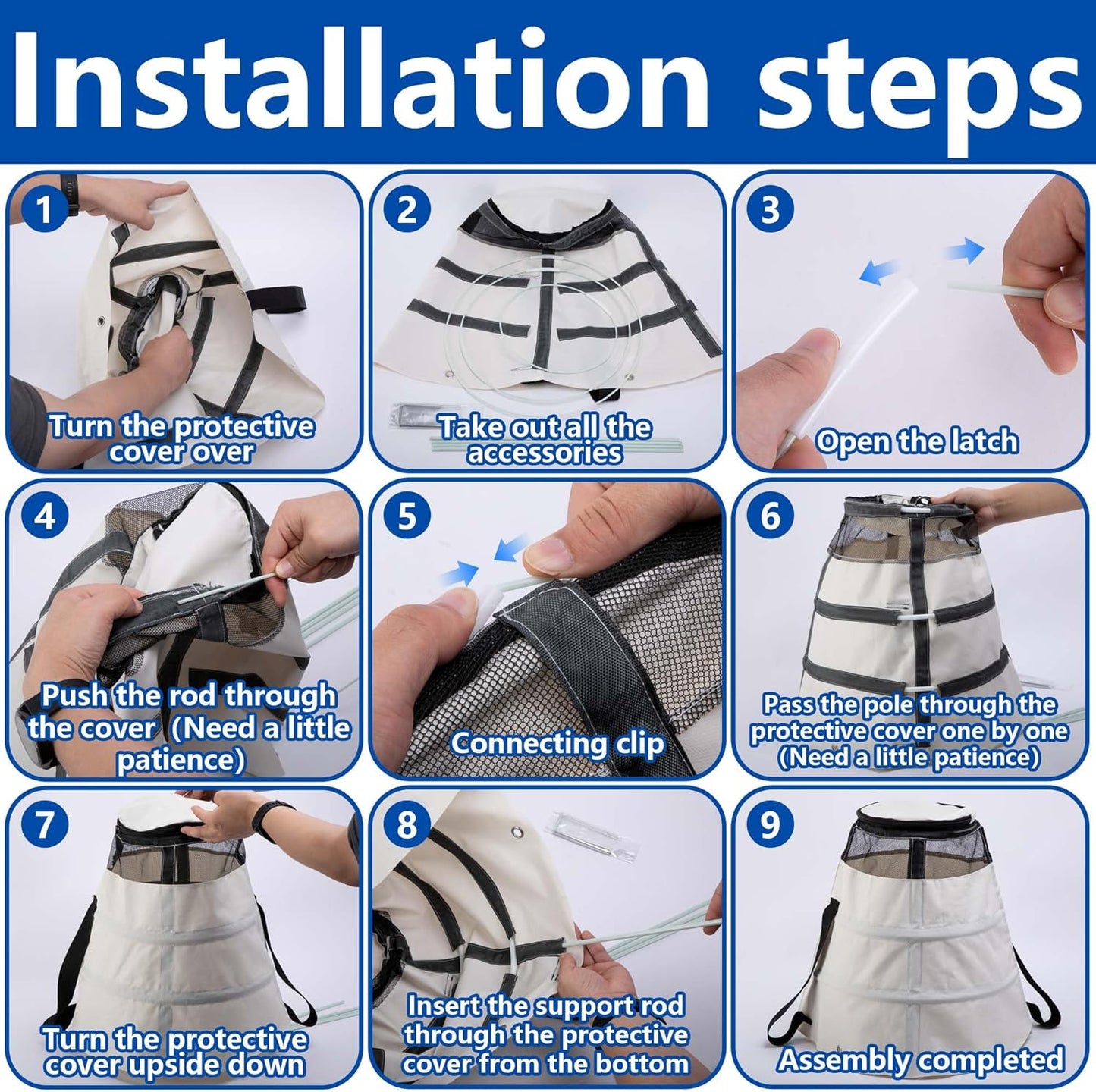 Winter Rose Protective Cover, 600D Winter Rose Cones Protection with Stakes, Reusable Freeze Protection Roses Collar for Protecting Outdoor Plants from Wind Frost Animal Eating