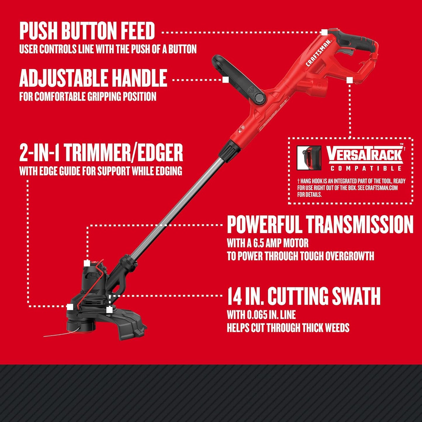 Craftsman WEEDWACKER® String Trimmer Bundle (CMEST913) | Extra String Spools