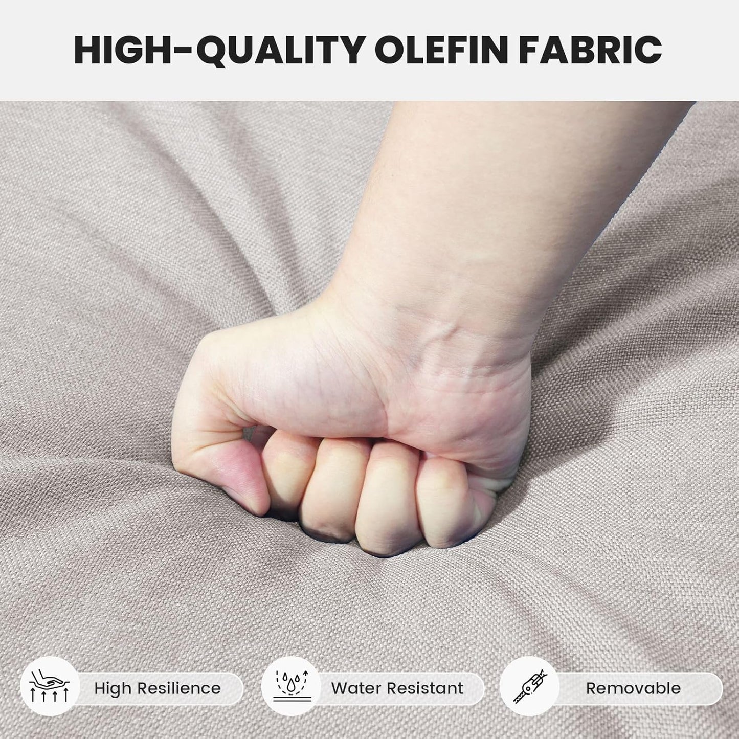 Outdoor Furniture 3-Seater Rattan Sofa Patio Wicker Sofa Couch Furniture Set with Washable Cushions