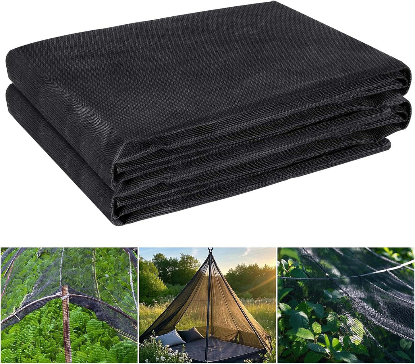 9.8 x 16.4ft Thicker Garden Mesh Netting,Ultra Fine Plant Row Covers,PPT Nano Mosquito Netting Screen Bird Barrier Net for Outdoor Vegetable Plants Fruits Flowers,Patios Balconies,33% Shading Rate