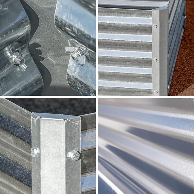 Arrow Sheds GrowIT Galvanized Steel Raised Flower and Plant Bed for The Garden or Greenhouse, 36" x 36" x 17"