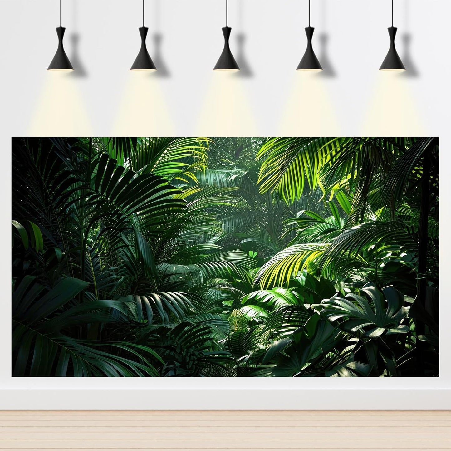 Aquarium Background Enchanting Beauty of Jungle Terrarium Backdrop Nature Jungle Green Leaf Palms Fish Tank Background Reptile Habitat Backdrop Wallpaper Poster Decor Vinyl 72x18in