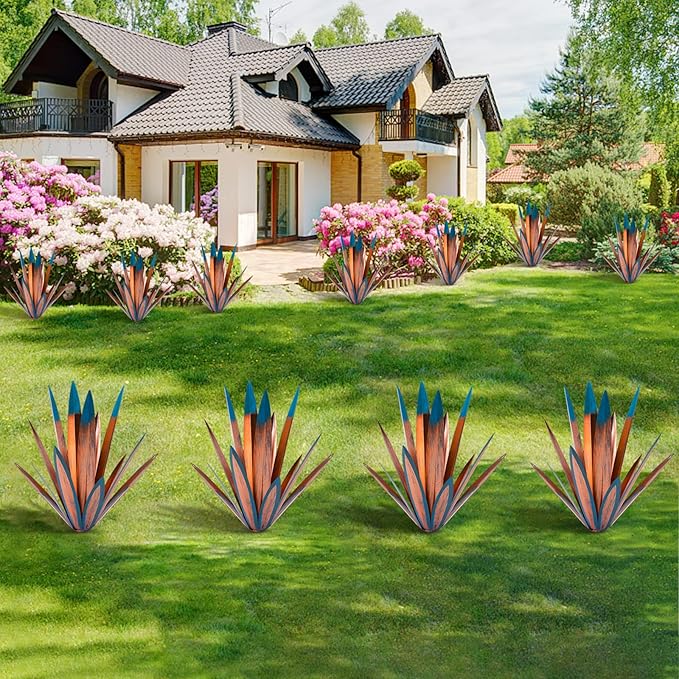 Metal Tequila Country Sculpture DIY Tequila Plant Home Décor Ornament Indooutdoor Statuette Patio Lawn Patio Stake Decoration Gift to The Garden