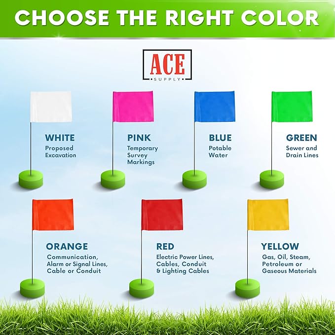 Yellow Marking Flags 100 Pack - 4x5x15 Inch Yellow Flags for Yard - Markers For Lawn, Irrigation, Landscaping, Survey & Sprinkler Head Marking