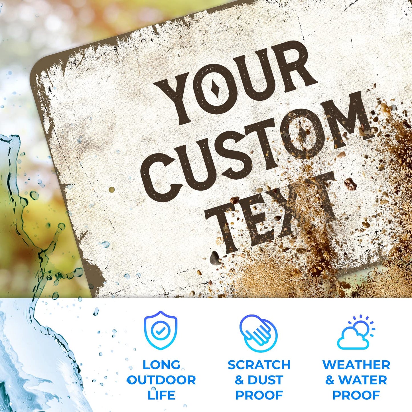 Rustic Custom Sign, Personalized Metal Signs, Gifts for Him Men Dad, Man Cave, Indoor and Outdoor Use 18x24 Inches, ACM, Fade Resistant, Made in USA