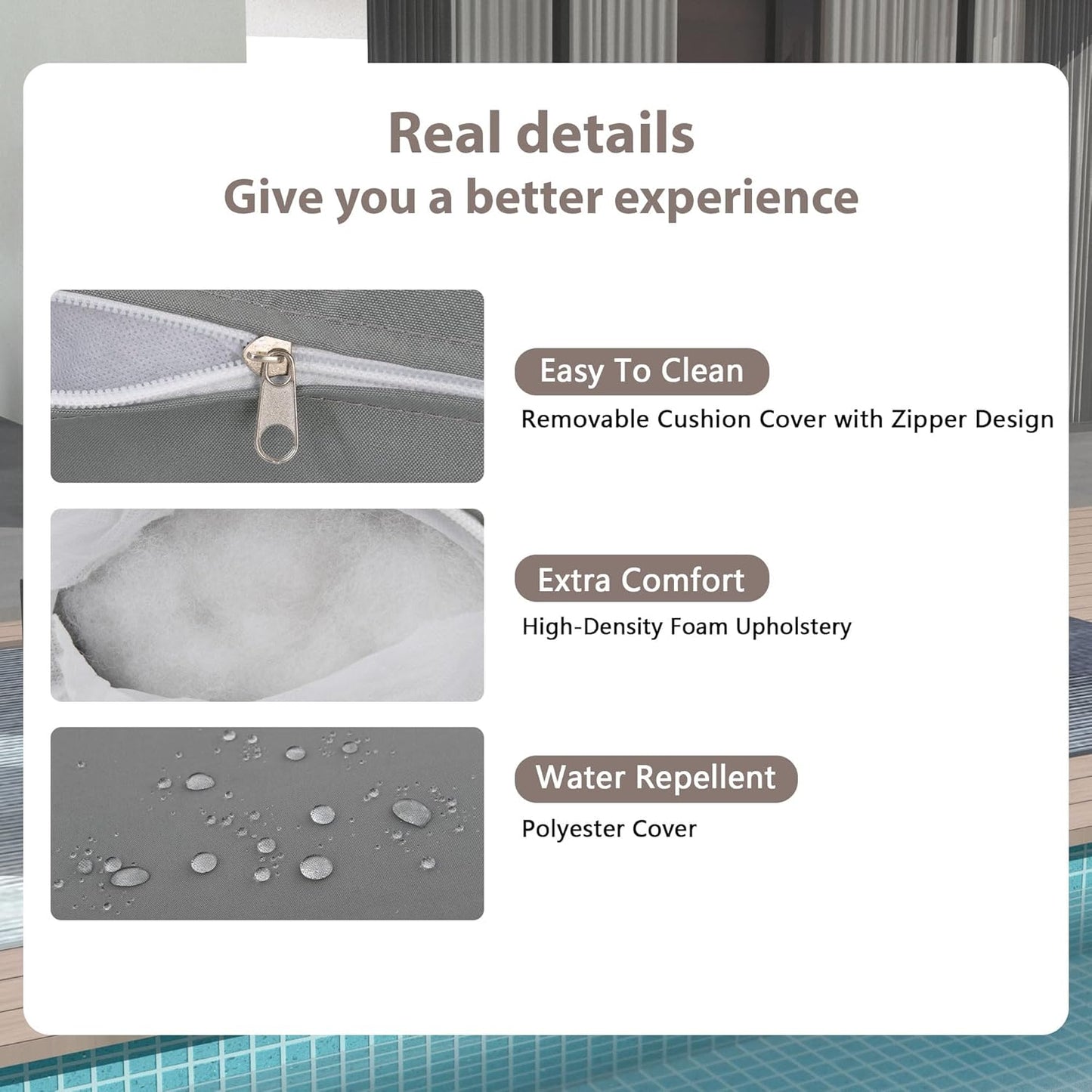 25-Pc Patio Furniture Set - 7 Piece Outdoor Rattan Sofa Set with 57" Fire Table and 17 Accessories, Modular Sofa Set for Garden/Poolside, Grey/Brown