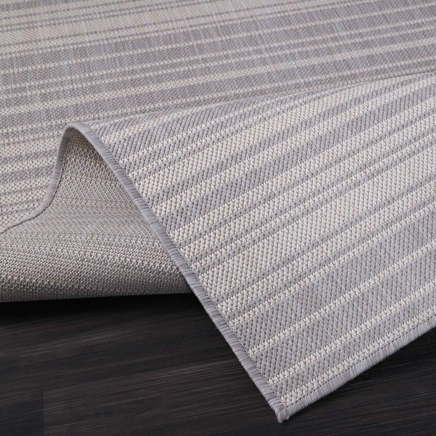 Stripe Outdoor Rug 9x12 Washable Outside Carpet for Indoor Patio Porch Waterproof Easy Cleaning Non Shedding Area Rugs Gray 9 x 12