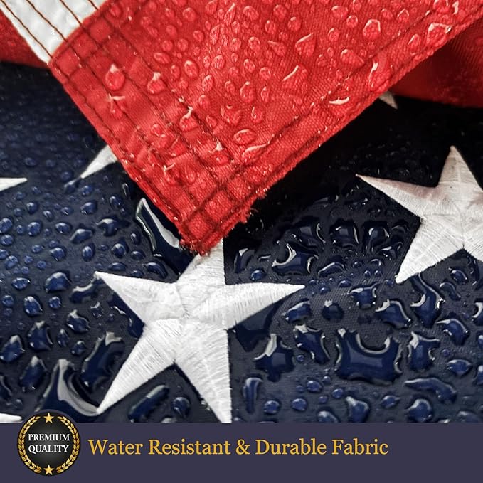 Homissor American Flags 2x3 for Outside US Flag USA Outdoor Heavy Duty United State Flag Embroidered Stars Durable Nylon for All Weather High Wind Sewn Stripes With Brass Grommets