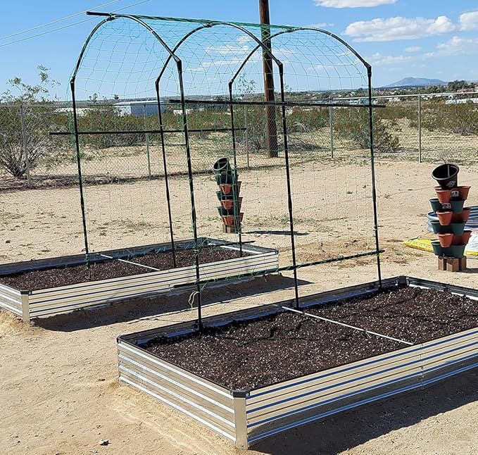 4x3x1ft(2 Pack) Galvanized Raised Garden Bed,Outdoor Planter Box Metal Patio Kit Planting Bed for Vegetables Flowers Herb,Silver