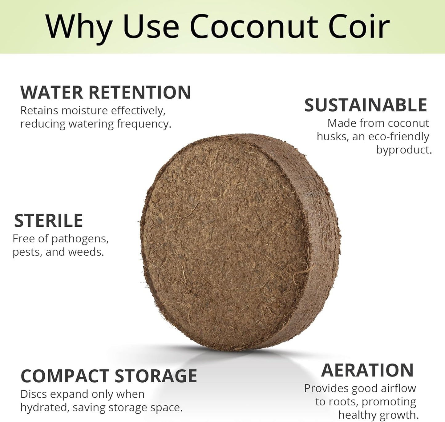 Coconut Coir Potting Soil for Indoor Plants - Expands to 5 Quart (11 lb) | Bonsai Soil Discs Perfect for General Houseplants, Herbs, and Bonsai Trees - Expands with Water