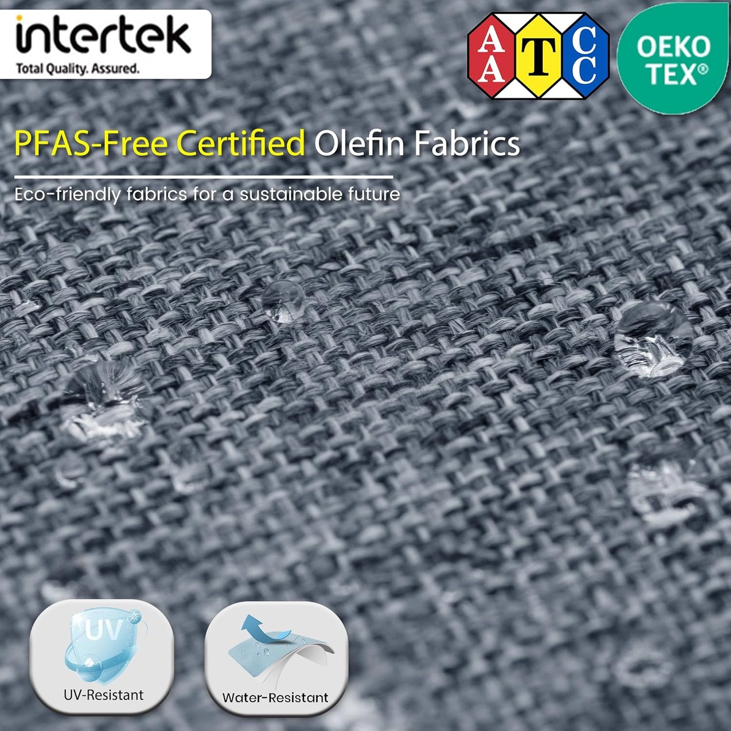 Sundale Outdoor 7 Pieces Metal Patio Furniture Set, Outdoor Sectional Sofa w/6 Inch Olefin Cushion, Modern Outdoor Conversation Sets