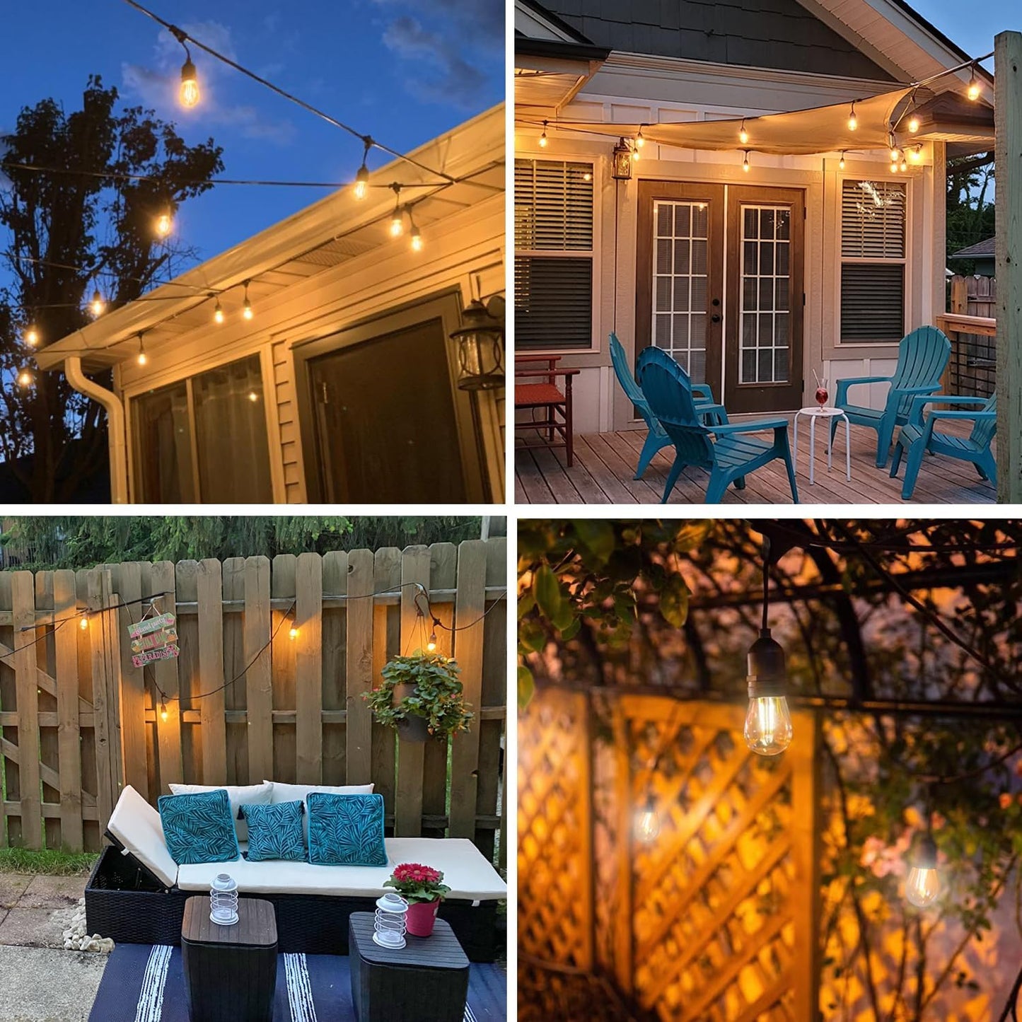 S14 Replacement LED Light Bulbs, Shatterproof & Waterproof 2W S14 LED Bulbs, Outdoor String Lights , E26 Base Patio Edison LED Light Bulbs, Warm White 2200K Plastic 150ML Non-Dimmable 25 Pack